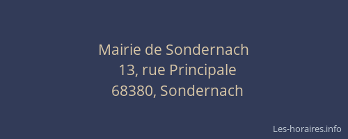 Mairie de Sondernach