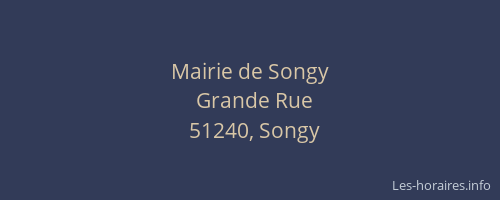 Mairie de Songy