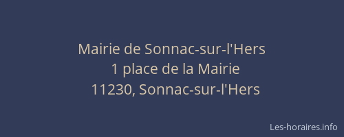 Mairie de Sonnac-sur-l'Hers