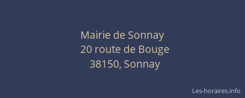 Mairie de Sonnay
