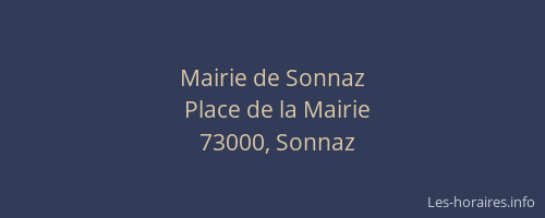 Mairie de Sonnaz