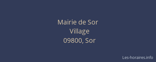 Mairie de Sor