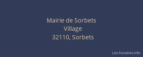 Mairie de Sorbets