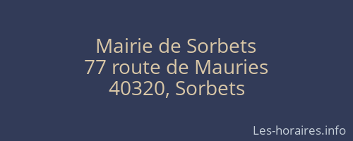 Mairie de Sorbets