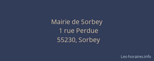Mairie de Sorbey