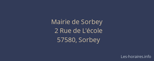Mairie de Sorbey