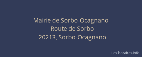 Mairie de Sorbo-Ocagnano