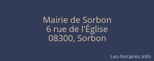 Mairie de Sorbon