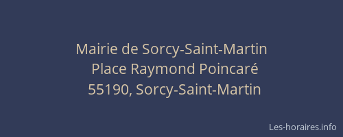 Mairie de Sorcy-Saint-Martin