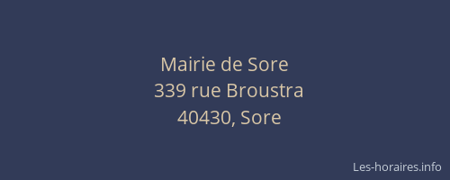 Mairie de Sore