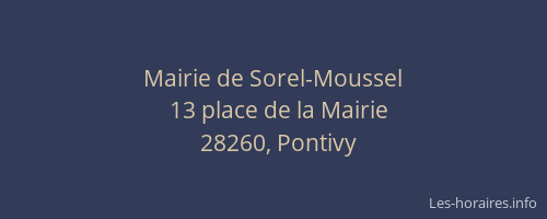 Mairie de Sorel-Moussel