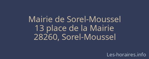 Mairie de Sorel-Moussel