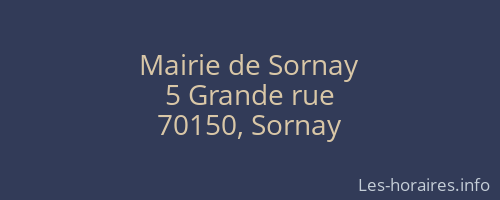 Mairie de Sornay