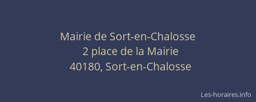 Mairie de Sort-en-Chalosse