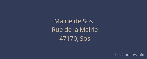Mairie de Sos