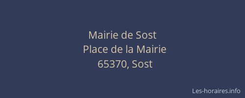 Mairie de Sost