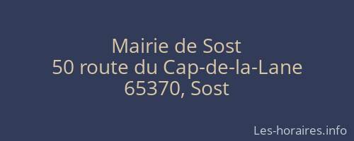 Mairie de Sost