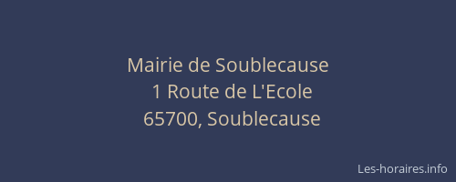 Mairie de Soublecause
