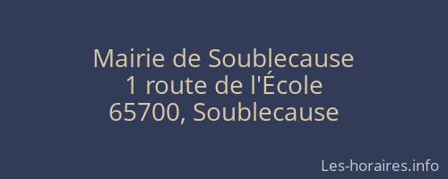 Mairie de Soublecause