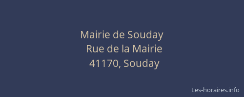 Mairie de Souday