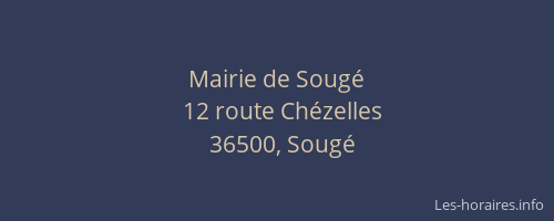 Mairie de Soug&eacute;