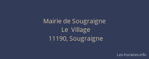 Mairie de Sougraigne