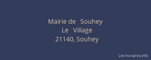 Mairie de   Souhey
