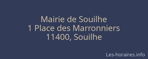 Mairie de Souilhe
