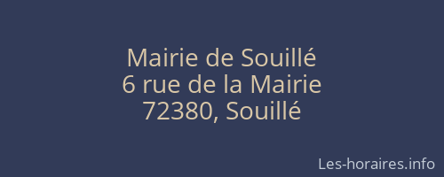 Mairie de Souillé