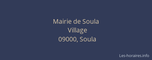 Mairie de Soula