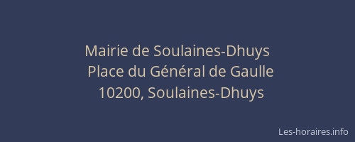 Mairie de Soulaines-Dhuys