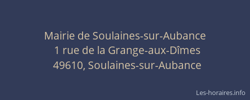 Mairie de Soulaines-sur-Aubance