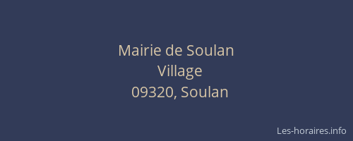 Mairie de Soulan