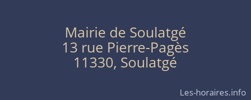 Mairie de Soulatgé