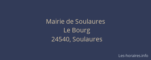 Mairie de Soulaures