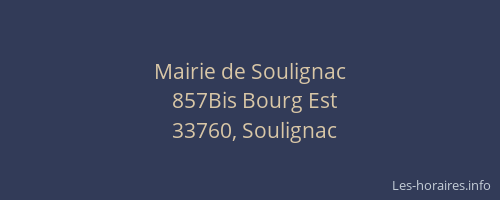 Mairie de Soulignac