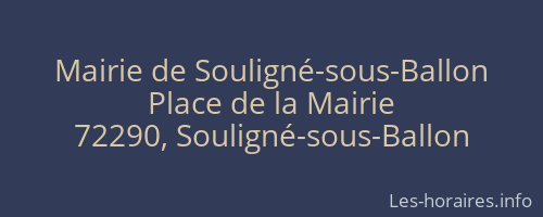 Mairie de Souligné-sous-Ballon