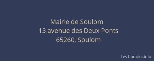 Mairie de Soulom
