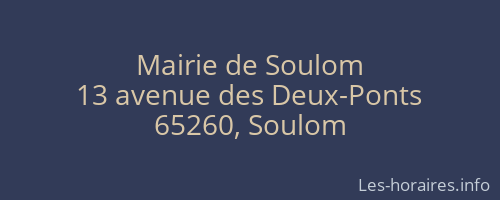 Mairie de Soulom