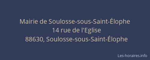 Mairie de Soulosse-sous-Saint-&Eacute;lophe