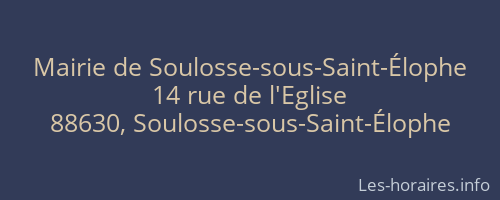 Mairie de Soulosse-sous-Saint-Élophe