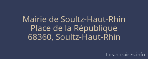 Mairie de Soultz-Haut-Rhin