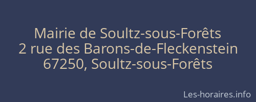 Mairie de Soultz-sous-Forêts