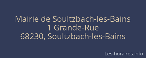 Mairie de Soultzbach-les-Bains