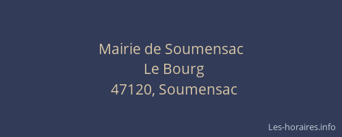 Mairie de Soumensac