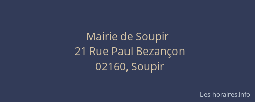 Mairie de Soupir