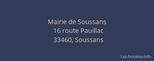 Mairie de Soussans