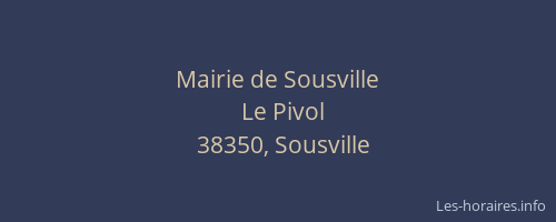 Mairie de Sousville