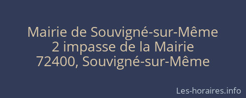 Mairie de Souvigné-sur-Même