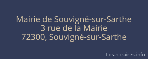 Mairie de Souvigné-sur-Sarthe